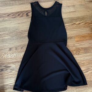 Cute Black Mesh Top Mini Dress